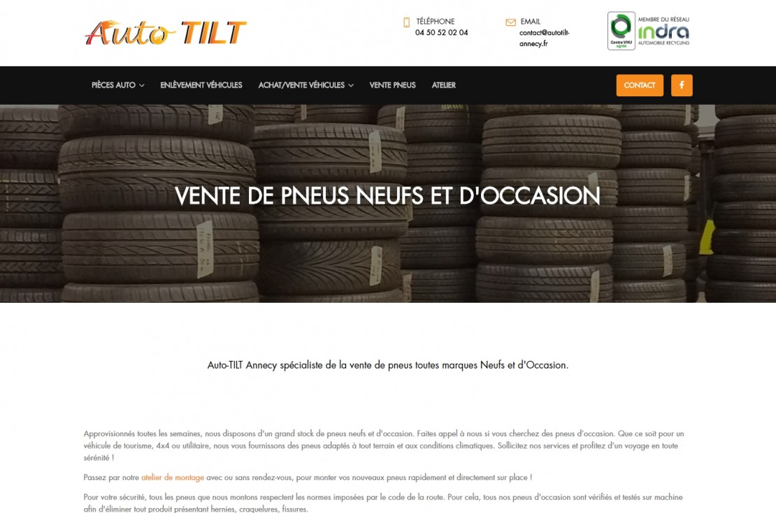 Nouveau site internet pour AUTO-TILT