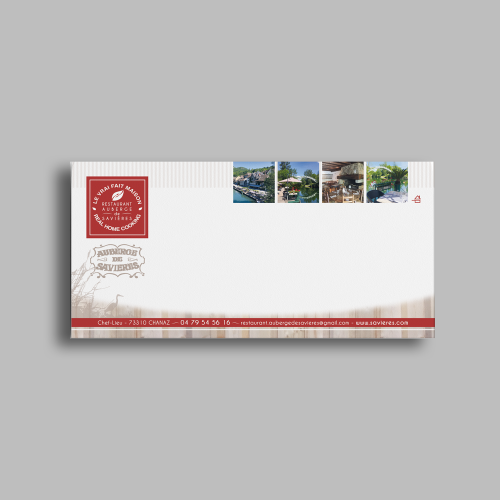 Carte de correspondance - Auberge de Savières / C+ Communication
