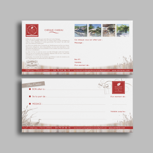 Chèque cadeau - Auberge de Savières / C+ Communication