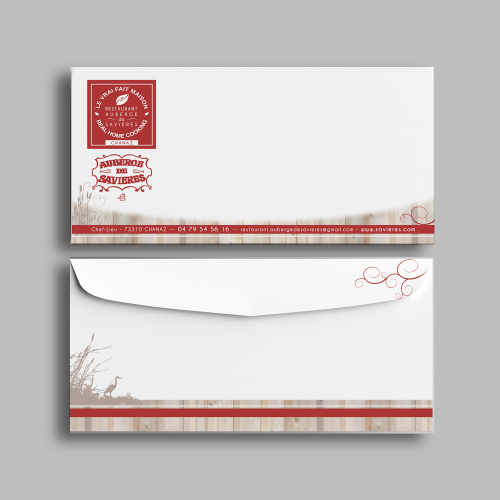 Enveloppe - Auberge de Savières / C+ Communication