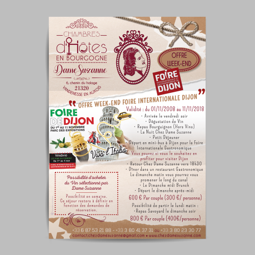 Flyer pour e-mailing - Chez Dame Suzanne / C+ Communication