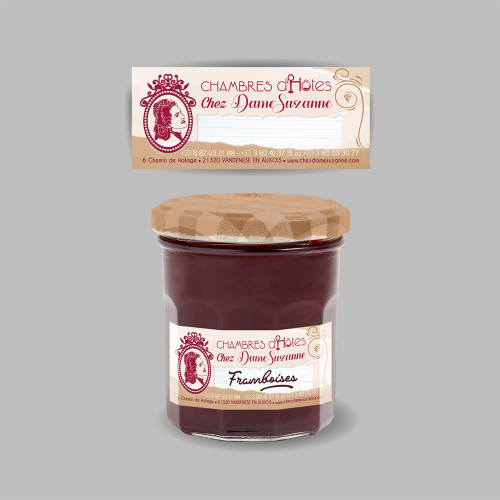 Étiquette pour pot de confiture maison - Chez Dame Suzanne / C+ Communication