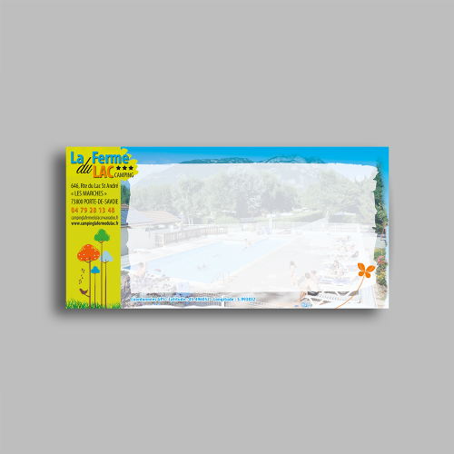 Carte de correspondance courrier - La Ferme du Lac / C+ Communication