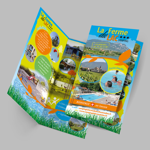 Dépliant 2 volets - La Ferme du Lac / C+ Communication