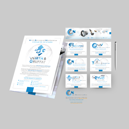 Création d’une nouvelle identité visuelle pour le développement international d’une société d’usinage