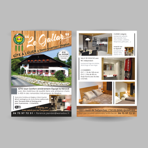 Flyer A5 - Jeandet Hébergements / C+ Communication