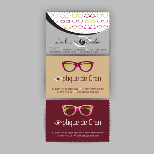 Chiffonnettes à lunettes personnalisées - Optique de Cran / C+ Communication