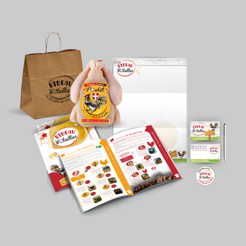 Communication 360° pour un commerce de vente en gros : Charte, Étiquettes, Stand, Sacs papiers, web