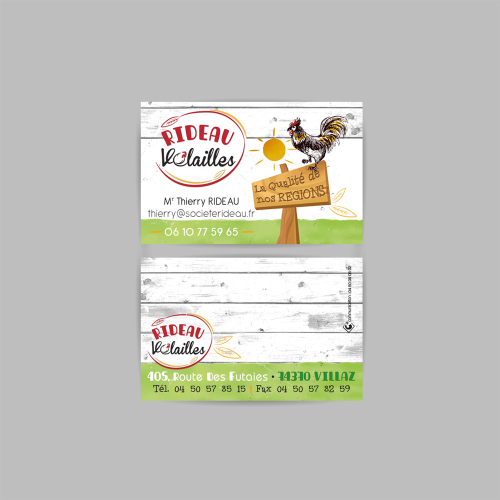 Carte commerciale - Rideau Volailles / C+ Communication