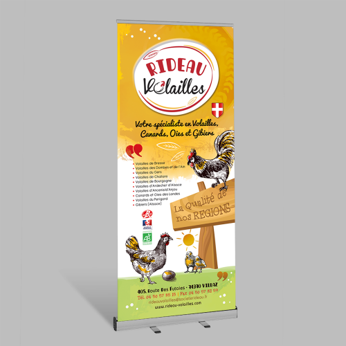 Roll-up Kakemono - Rideau Volailles / C+ Communication