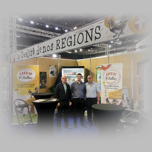 Habillage stand salon Alpin - Rideau Volailles / C+ Communication