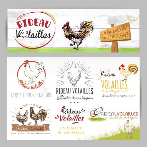 Propositions de logos - Rideau Volailles / C+ Communication