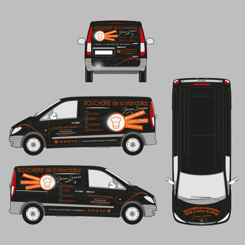 Habillage auto complet - Boucherie de la Mandallaz / C+ Communication